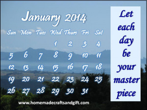 January 2014 Calendar