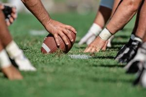 Football line of scrimmage - David Madison/ Photographer's Choice RF ...