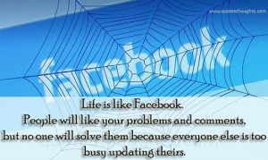 Life Quotes-Thoughts-Life is like Facebook