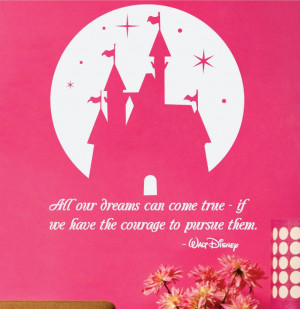 Walt Disney Wall Decal Quote All our dreams by CustomVinylPrints, $25 ...