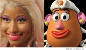 Nicki Minaj looks like Mrs. Potato Head
