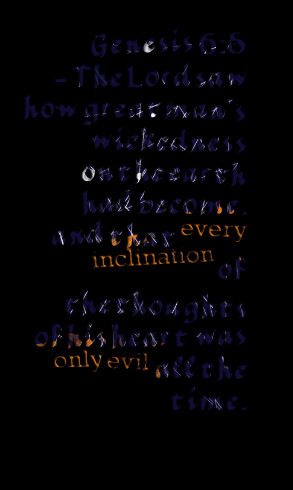 Daily Scripture Verse – Genesis 6:5
