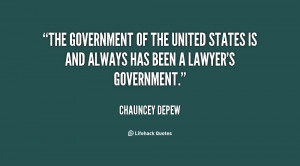 The government of the United States is and always has been a lawyer's ...