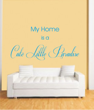 ... myRitzy Home Cute Little Paradise Living Room Wall Quotes-Wall Decals
