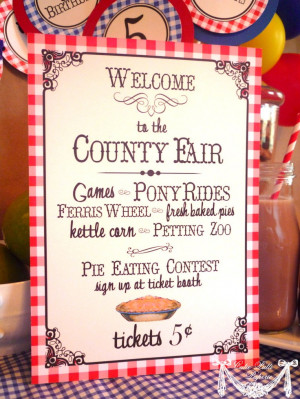 County Fair Party State Fair Party Country Fair Party - PRINTABLE ...