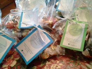 Catholic school teacher gifts: Bag of Ghirardelli, Lindt truffles, and ...