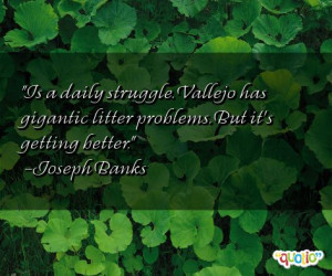 ... . Vallejo has gigantic litter problems . But it's getting better