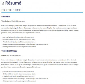 Just Released: New Builder Child Theme Résumé in 3 Color Variations