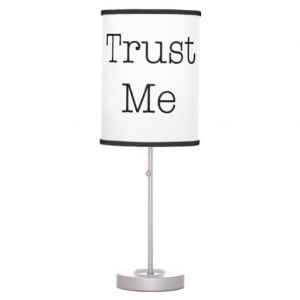 Trust Me Quotes Inspirational Faith Quote Table Lamp