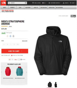THE NORTH FACE STRATOSPHERE ANORAK S MENS