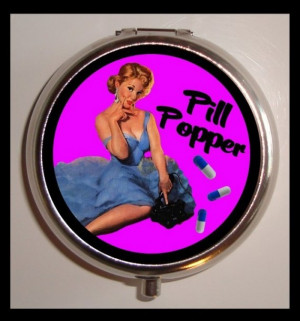 Pill Popper Pinup Pin Up Rockabilly 50s Housewife Retro Humor Pill ...