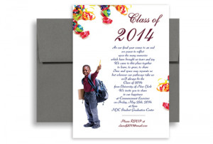 2015 5th Grade Elementary Graduation Invitation Example 5x7 in ...
