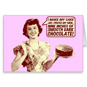 Funny Retro Housewife Birthday Card