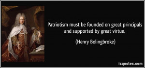 Patriotism Must Founded...