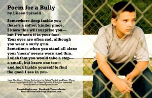 Poem Day Monday - Nov. 4 (Poem for a Bully)