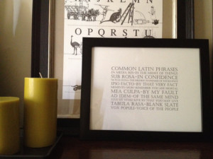 Common Legal Latin Phrases and Lawyer Terms FRAMED Print: Modern ...