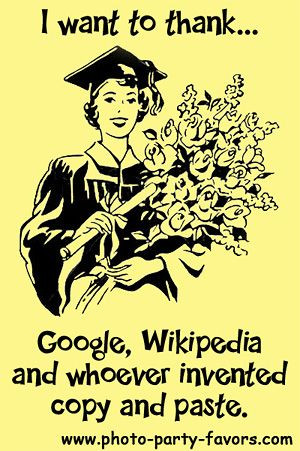 Funny Graduation Cartoon – I want to thank…Google, Wikipedia and ...