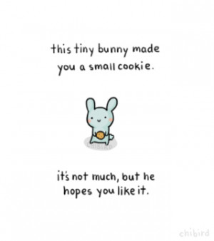 just drew a little bunny, and I thought this’d be cute. > u o