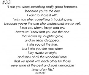 ... it makes me feel because I don’t even know if you miss me back