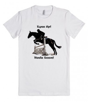 Description: Cute hunter/jumper horse t-shirt with the trainers 