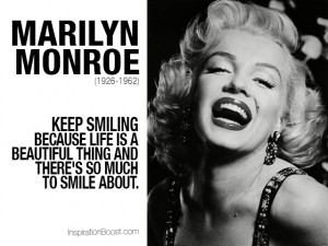 marilyn monroe smile quotes quotes about smile the life quotes smile