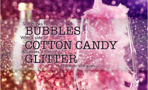 Cute saying, glittery cotton candy drink. Gourmet cotton candy ...