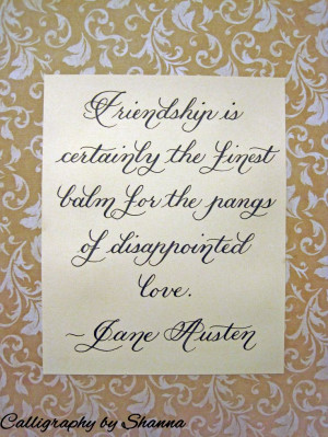 Quote from Northanger Abbey by Jane Austen in Bickham script ...