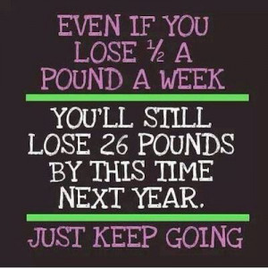 Quote – Even if you lose 1/2 a pound a week, you’ll still lose ...