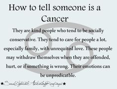 how to tell someone is a cancer yup cancer