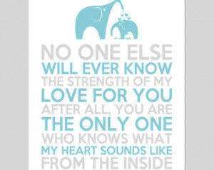 Nursery Wall Room Decor Art Print Q uote, No One Else Will Ever Know ...