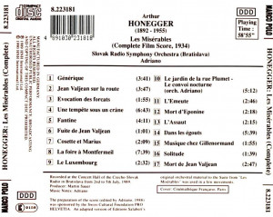 Thread: LES MISERABLES – ARTHUR HONEGGER (FLAC) Adriano
