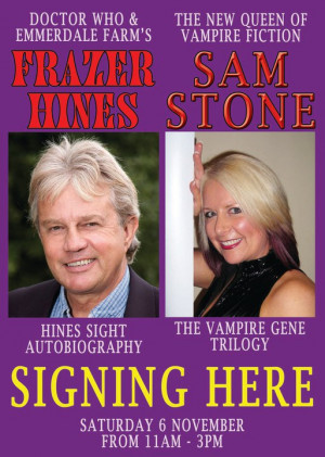 Join Sam Stone with Actor Frazer Hines signing copies of their books ...