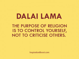 Dalai Lama Purpose of Religion Quotes