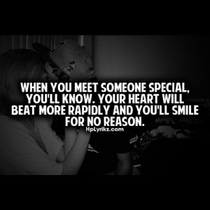 When you meet someone special....