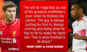 Gerrard will go down in football history