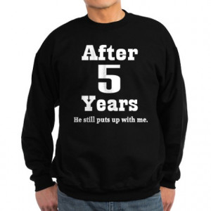 anniversary gifts 5th anniversary sweatshirts hoodies 5th anniversary ...