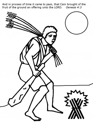 Cain and Abel - Genesis Chapter 4 Bible Story Coloring Pages