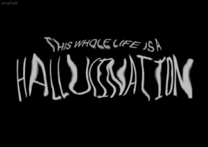 theis whole life is a hallucination