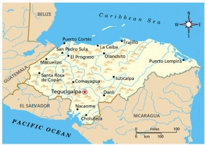 Map Honduras And Surrounding