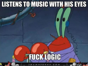 Mr. Krabs Listens To Music, Spongebob