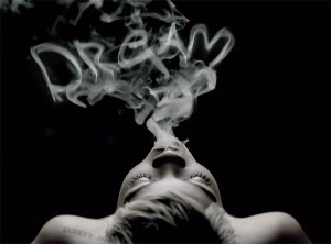 dream, girl, smoke