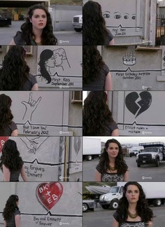 Emmett paints a timeline of their relationship milestones to impress ...