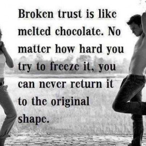 Broken trust. It will doom a marriage.