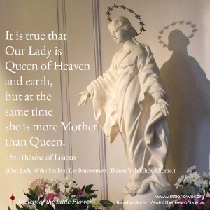 It is true that Our Lady is Queen of Heaven and earth,