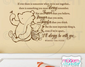 Winnie the Pooh Quote Vinyl Wall De cal Classic Winnie the Pooh Style ...