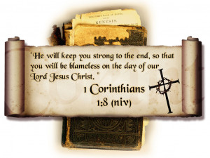 Bible Verses 1 Corinthians 1:8 He Will Keep You HD Wallpaper