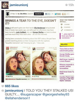 George Shelley deletes his Instagram as Ella Henderson & Union J's JJ ...