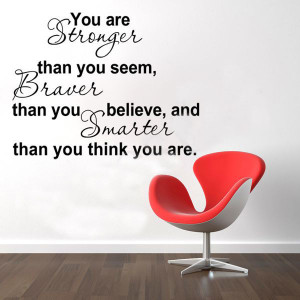 Quote You Are Stronger Than You Believe Wall Sticker Home Decor Art ...