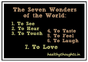 inspirational quotes-thought for the day-the seven wonders of world-