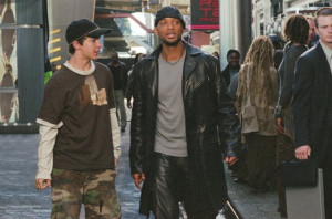 Still of Will Smith and Shia LaBeouf in I, Robot (2004)